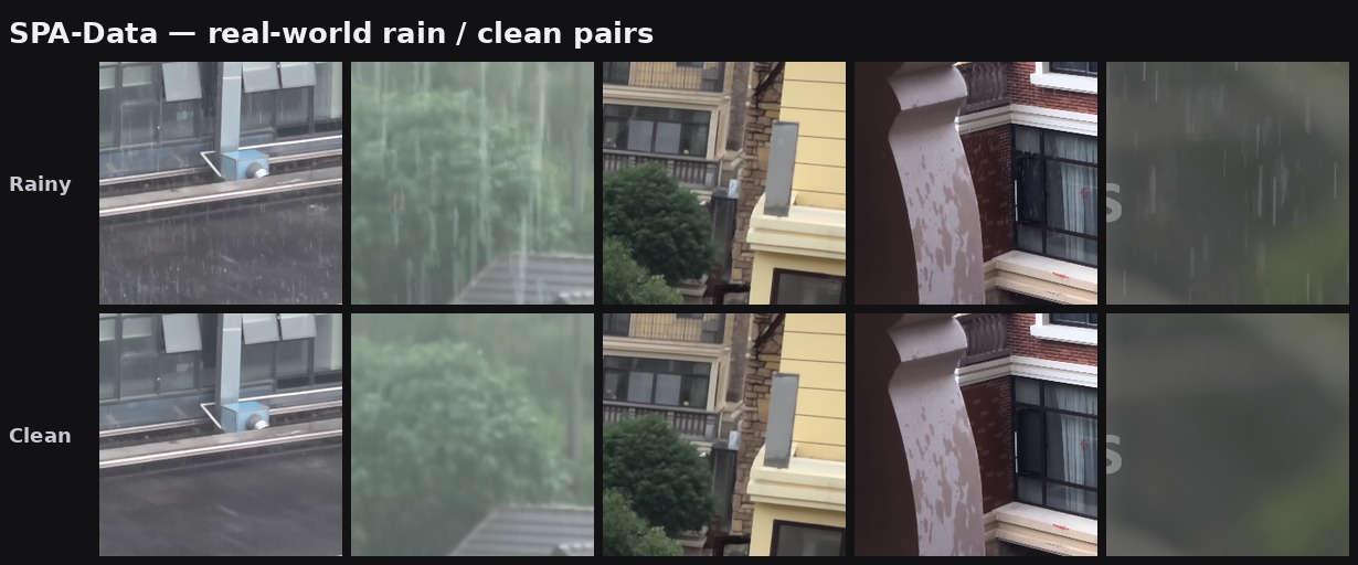SPA-Data sample rain/clean pairs