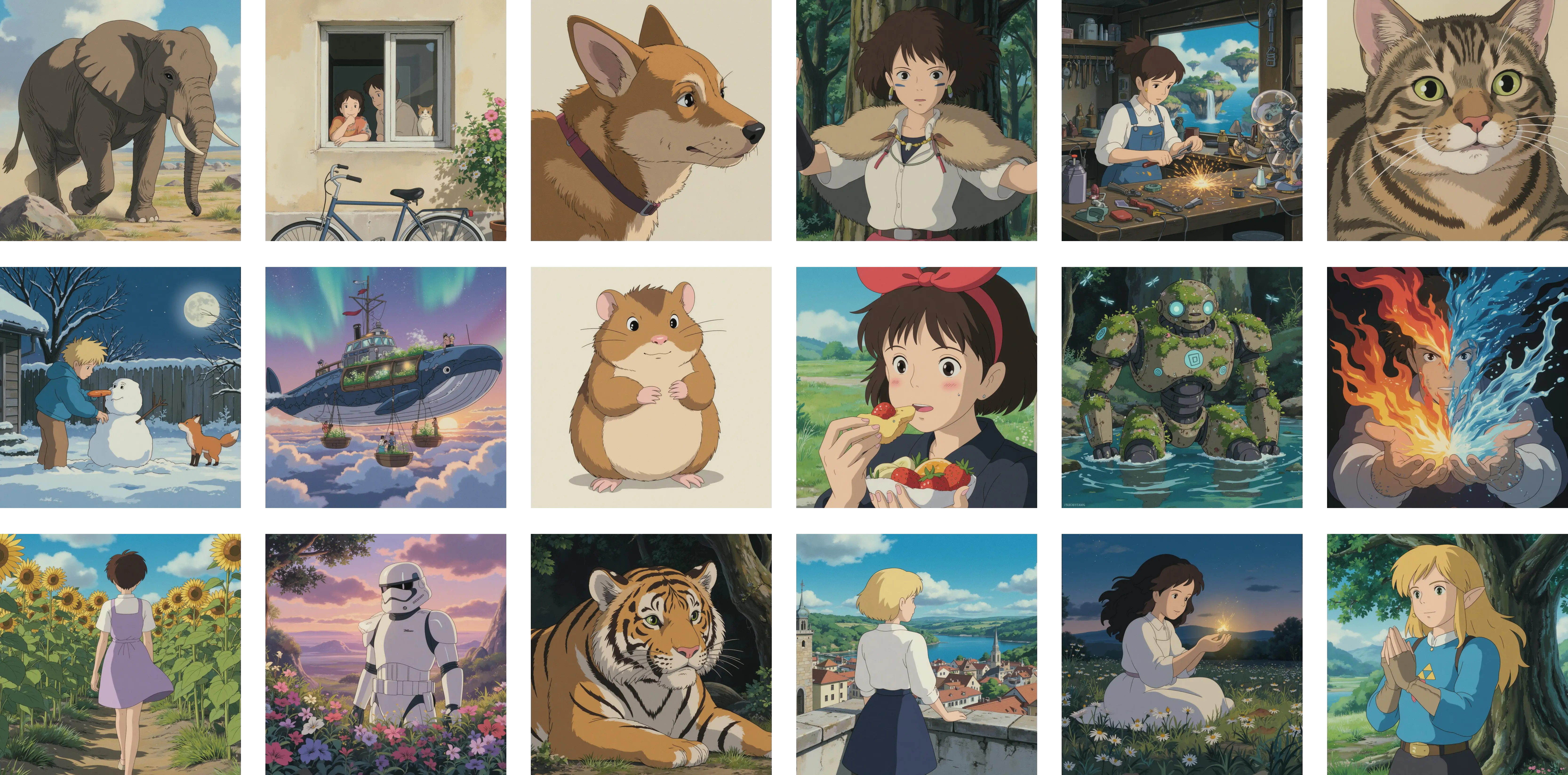 example image index grid