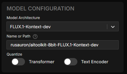 AI Toolkit Kontext Settings (old)